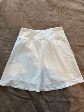 Zella Girl White A-Line Sport Skirt with Logo